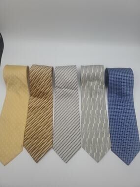 Lot Of 5 Farentino Ferre 100% Silk Ties Made in Italy